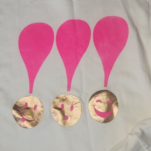 Crewcuts Everyday Girls Tween cozy white grahic pop color sweatshirt - Picture 2 of 9